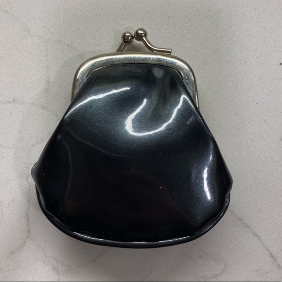 Beijo coin purse in black/grey patent leather - Picture 2 of 4